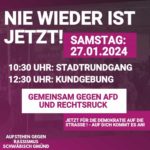 Kundgebung gegen die AfD und den Rechtsruck